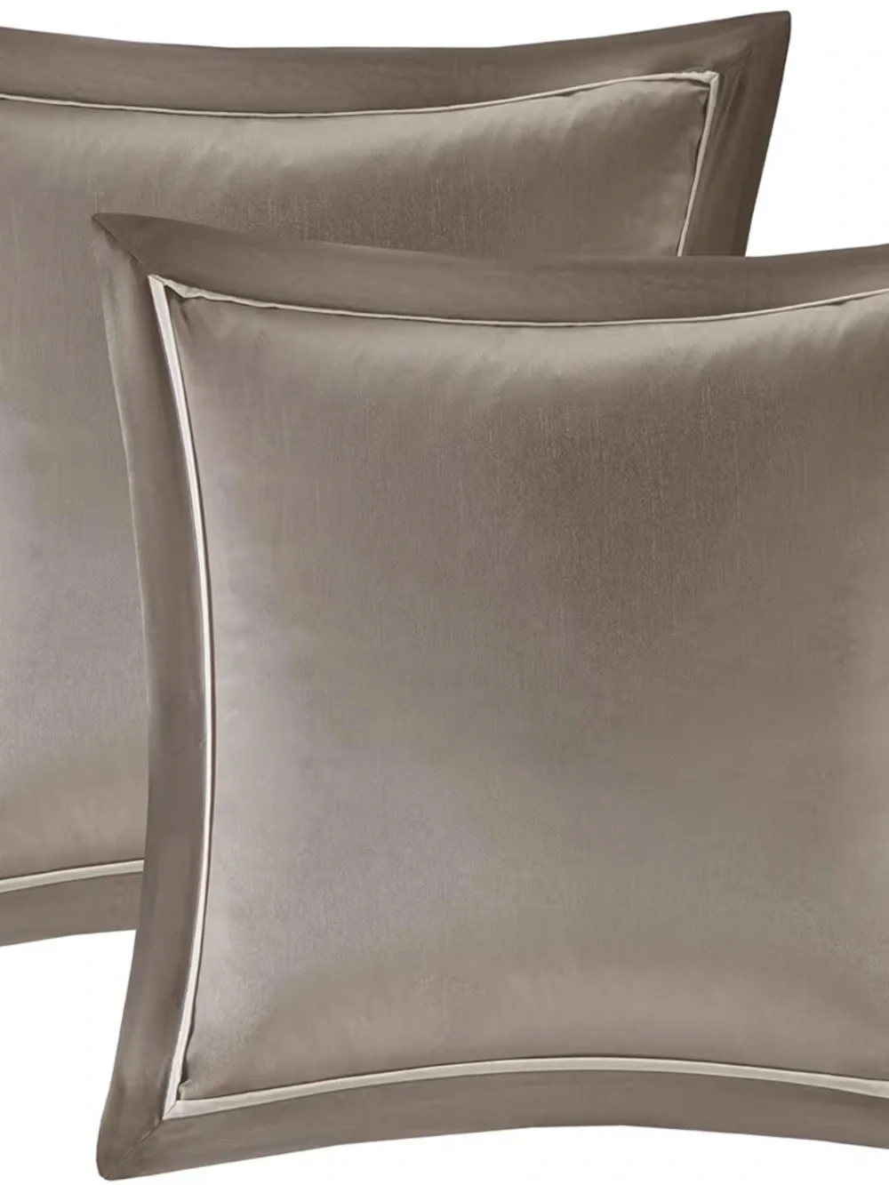 Madison Park Faux Silk Comforter Set Decorative Pillows,Taupe Cal King 24 piece